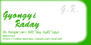gyongyi raday business card